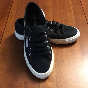 Superga Black Canvas Sneakers *worn once!*